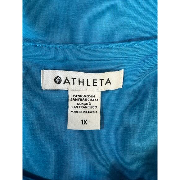 NWT Cute Athleta Santorini Thera Dress Size 1X Teal Blue - Picture 10 of 11